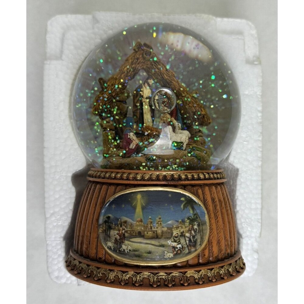 Roman Glitterdome Nativity Scene Musical Snow Globe 6" Tune: O Holy Night 2011 - Picture 13 of 14
